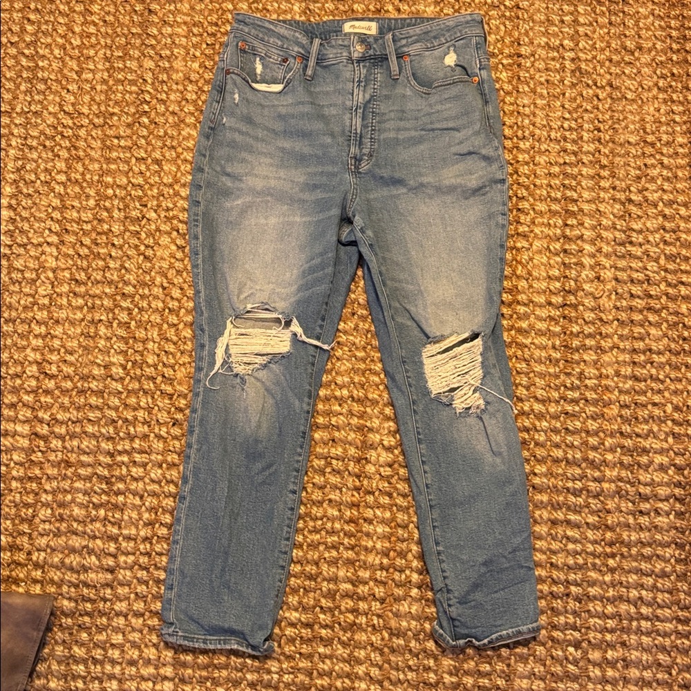 NWT Madewell Womens 31 The Curvy Perfect Vintage Jean Distressed Ripped Casual